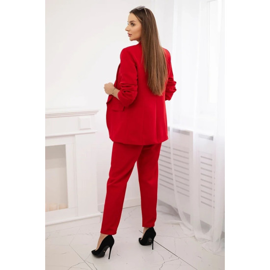 Elegantiškas moteriškas raudonos spalvos komplektas Silva 25510 - Moterims Elegantiškas moteriškas raudonos spalvos komplektas Silva 25510