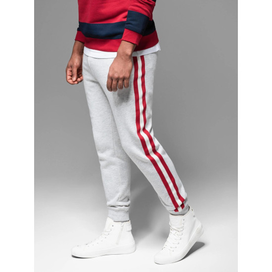 Men's grey casual trousers Olin V1 OM-PASK-0258