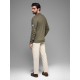 Men's khaki sweater Korn V1 OM-SSZP-0215 - For men Men's khaki sweater Korn V1 OM-SSZP-0215