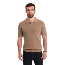Vyriški rudos spalvos polo marškinėliai Swing Vyriški rudos spalvos polo marškinėliai Swing