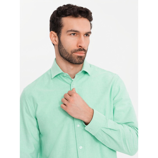 Men's mint coloured shirt Adrian V4 OM-SHOS-0183 - For men Men's mint coloured shirt Adrian V4 OM-SHOS-0183