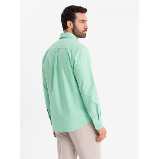 Men's mint coloured shirt Adrian V4 OM-SHOS-0183 - For men Men's mint coloured shirt Adrian V4 OM-SHOS-0183