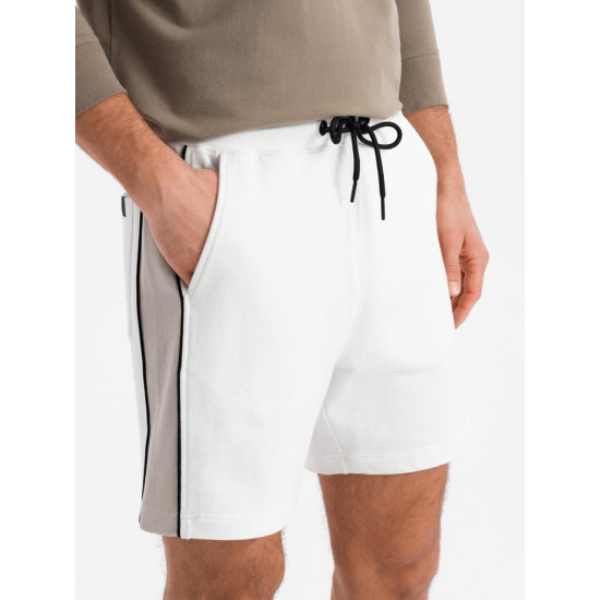 Miesten valkoiset shortsit Edman V1 OM-SRSK-0182