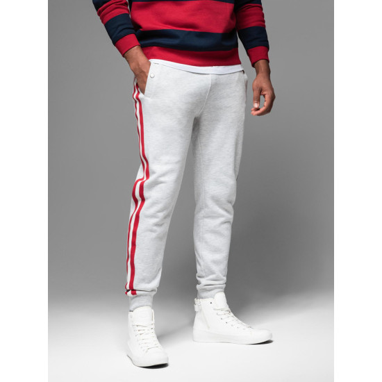 Men's grey casual trousers Olin V1 OM-PASK-0258