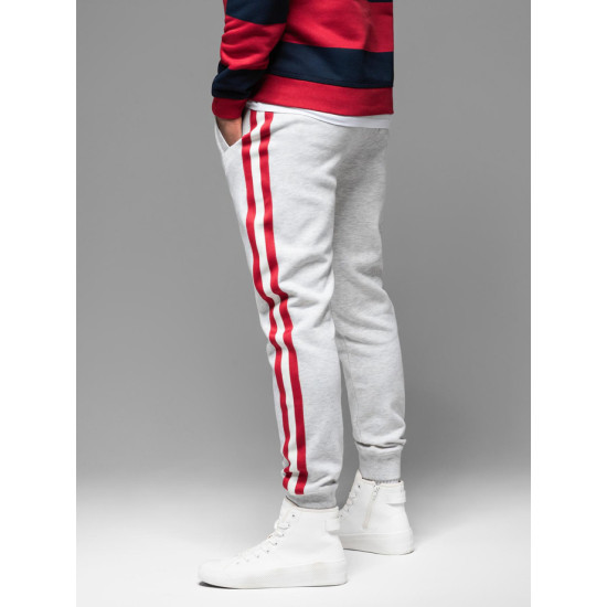Men's grey casual trousers Olin V1 OM-PASK-0258