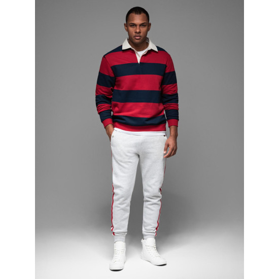 Men's grey casual trousers Olin V1 OM-PASK-0258
