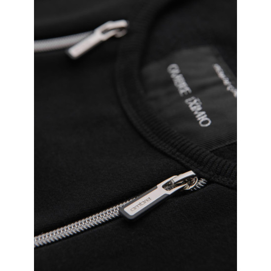 Men's black jumper Anum V1 OM-SSNZ-0187 - For men Men's black jumper Anum V1 OM-SSNZ-0187