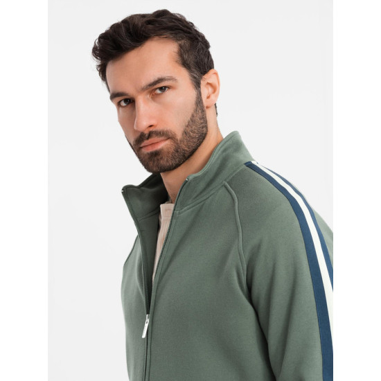 Men's khaki high neck jumper Olin V2 OM-SSZP-0219 - Jumpers Men's khaki high neck jumper Olin V2 OM-SSZP-0219