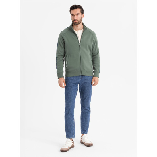 Men's khaki high neck jumper Olin V2 OM-SSZP-0219 - Jumpers Men's khaki high neck jumper Olin V2 OM-SSZP-0219