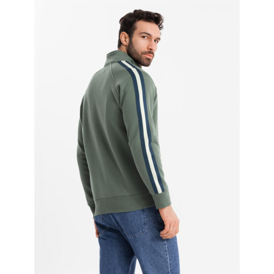 Men's khaki high neck jumper Olin V2 OM-SSZP-0219 - Jumpers Men's khaki high neck jumper Olin V2 OM-SSZP-0219