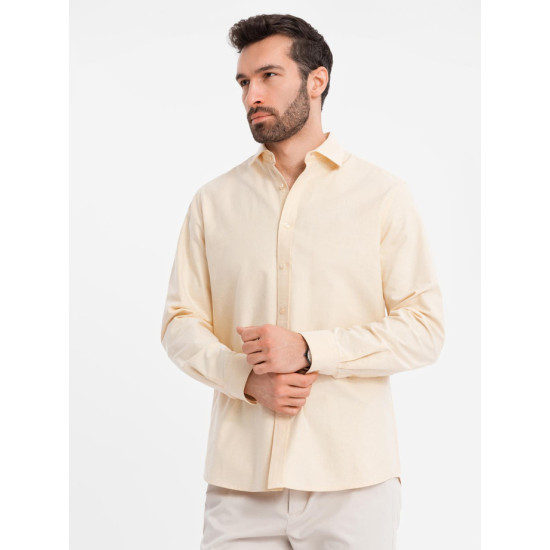 Men's yellow shirt Adrian V3 OM-SHOS-0183 - For men Men's yellow shirt Adrian V3 OM-SHOS-0183