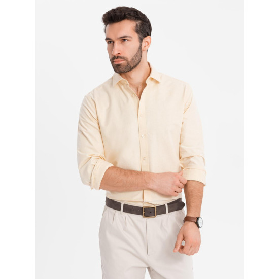 Men's yellow shirt Adrian V3 OM-SHOS-0183 - For men Men's yellow shirt Adrian V3 OM-SHOS-0183