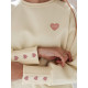 Women's turtleneck sweater Love yellow BY1520