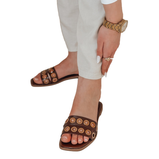 Women's brown slippers Stelsan ZY0855 - For women Women's brown slippers Stelsan ZY0855