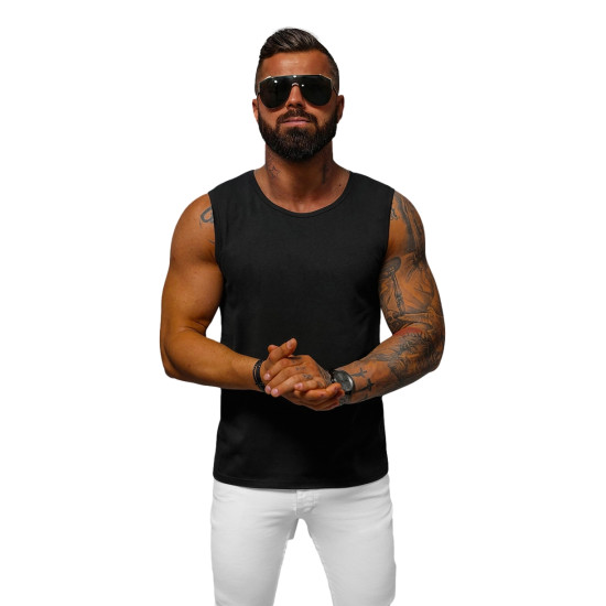 Sleeveless black men's t-shirt Look JS/99001