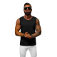 Sleeveless black men's t-shirt Look JS/99001