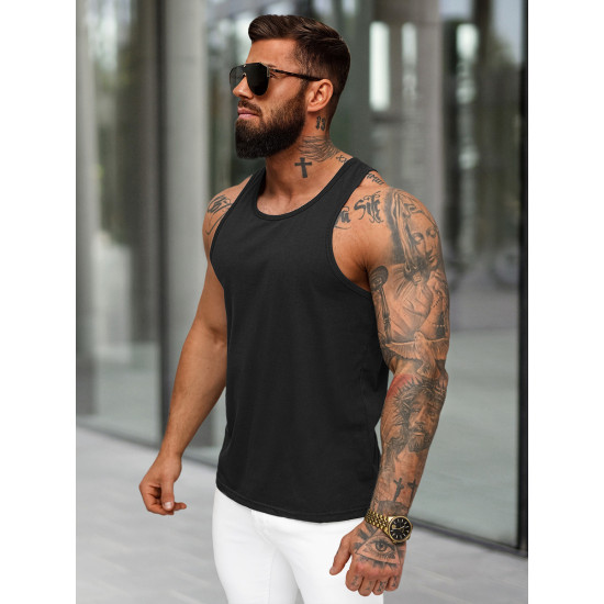 Men's sleeveless black T-shirt Romul JS/99002