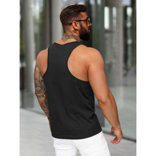 Men's sleeveless black T-shirt Romul JS/99002