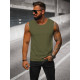 Sleeveless khaki shirt for men Look JS/99001