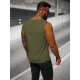 Sleeveless khaki shirt for men Look JS/99001