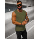 Sleeveless khaki shirt for men Look JS/99001