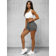 Women's dark grey shorts Afra JS/8K1256/5Z - For women Women's dark grey shorts Afra JS/8K1256/5Z