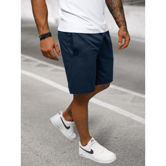 Tamsiai mėlyni vyriški sportiniai šortai Saravi JS/8K100/25 - Šortai | Bridžai Tamsiai mėlyni vyriški sportiniai šortai Saravi JS/8K100/25