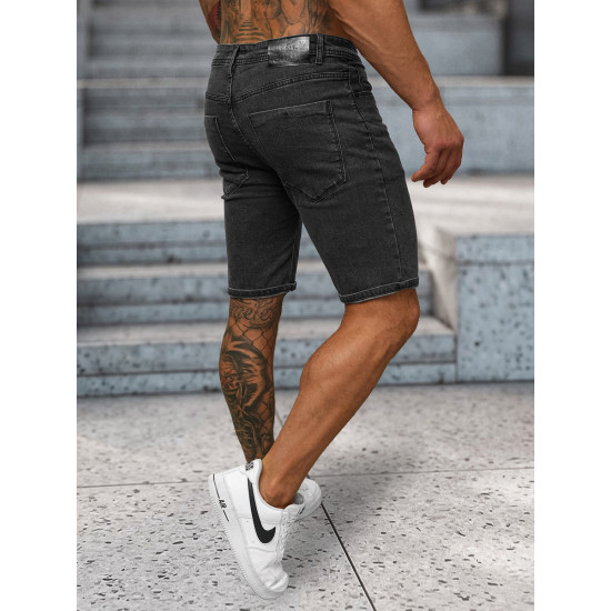 Men's black denim shorts Dovi NB/MP0315N - Shorts | Bridges Men's black denim shorts Dovi NB/MP0315N
