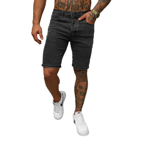 Men's black denim shorts Dovi NB/MP0315N - Shorts | Bridges Men's black denim shorts Dovi NB/MP0315N