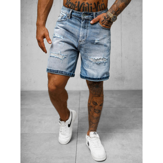 Men's light blue denim shorts Akel O/JD-2443K - Shorts | Bridges Men's light blue denim shorts Akel O/JD-2443K