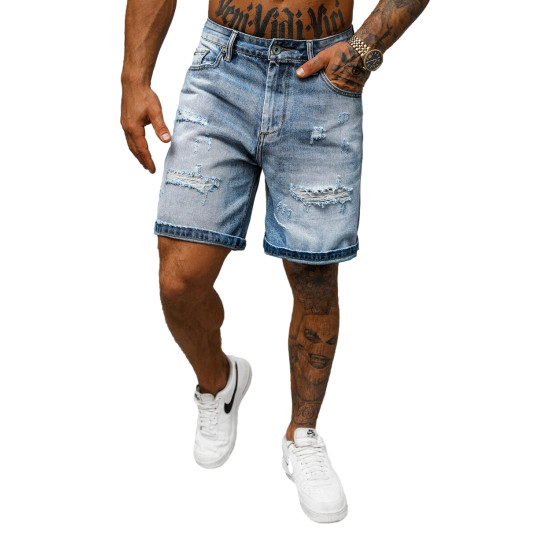 Men's light blue denim shorts Akel O/JD-2443K - Shorts | Bridges Men's light blue denim shorts Akel O/JD-2443K