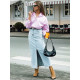 Long denim blue skirt Almi CY0463 - For women Long denim blue skirt Almi CY0463