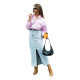 Long denim blue skirt Almi CY0463 - For women Long denim blue skirt Almi CY0463
