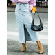 Long denim blue skirt Almi CY0463 - For women Long denim blue skirt Almi CY0463