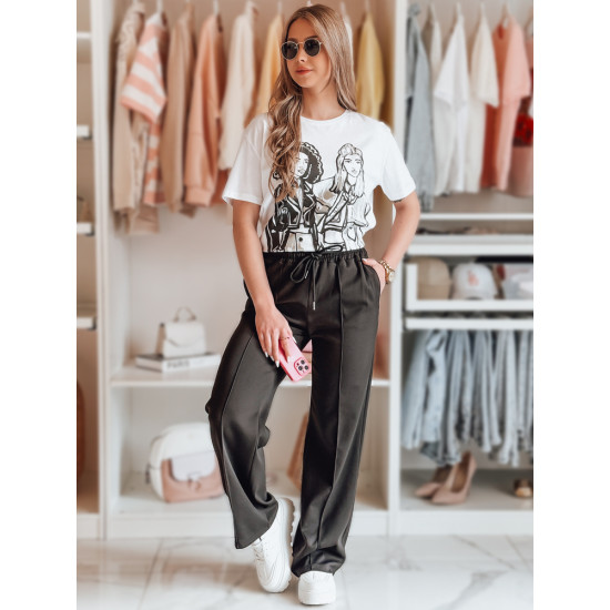 Women's casual trousers black Seni UY2704 - Jeans and Trousers Women's casual trousers black Seni UY2704