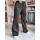 Women's casual trousers black Seni UY2704 - Jeans and Trousers Women's casual trousers black Seni UY2704