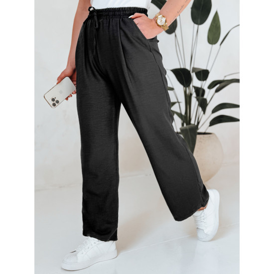 Women's wide trousers in black Milin UY2659 - Jeans and Trousers Women's wide trousers in black Milin UY2659