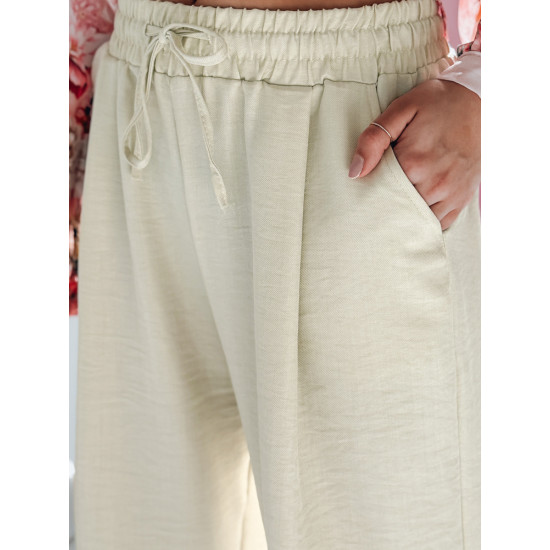 Women's wide trousers light green Milin UY2661 - Jeans and Trousers Women's wide trousers light green Milin UY2661
