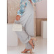 Women's wide trousers grey Milin UY2664 - Jeans and Trousers Women's wide trousers grey Milin UY2664