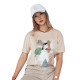 Women's tan T-shirt Breivi RY2618