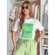 Women's white with green design T-shirt Lamur RY2586 - T-shirt Women's white with green design T-shirt Lamur RY2586