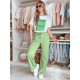 Women's white with green design T-shirt Lamur RY2586 - T-shirt Women's white with green design T-shirt Lamur RY2586