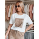 Women's white T-shirt Nivi RY2603