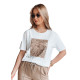 Women's white T-shirt Nivi RY2603