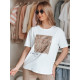 Women's white T-shirt Nivi RY2603