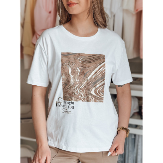 Women's white T-shirt Nivi RY2603