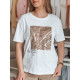 Women's white T-shirt Nivi RY2603