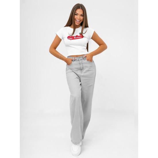 Moteriški balti marškinėliai Cherry JS/R62744