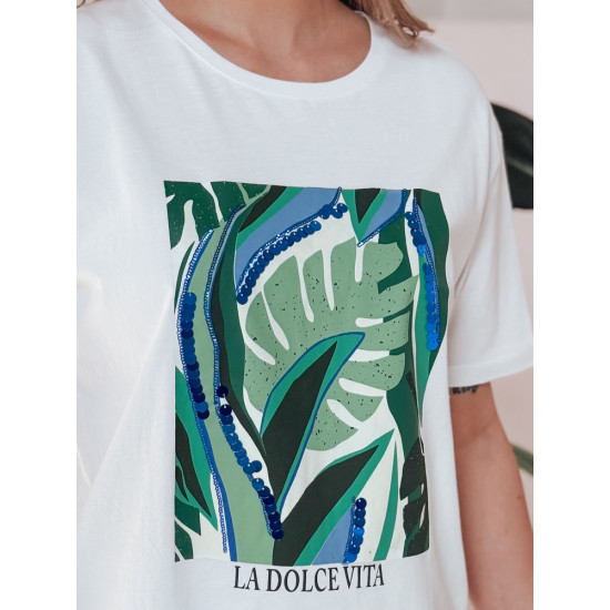 Women's white T-shirt Mumba RY2620