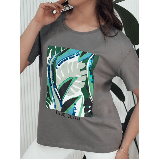 Women's dark grey T-shirt Mumba RY2619 - T-shirt Women's dark grey T-shirt Mumba RY2619